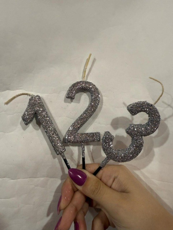 Producto - VELA NUMERO PLASTICA GIBRE PLATEADO
