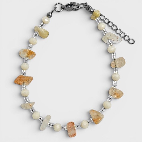 Producto - Pulsera de cristal checo y piedras naturales - Escallas - Piedra del sol