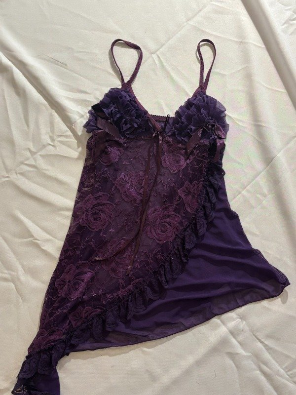 Producto - Vintage purple roses lace babydoll.