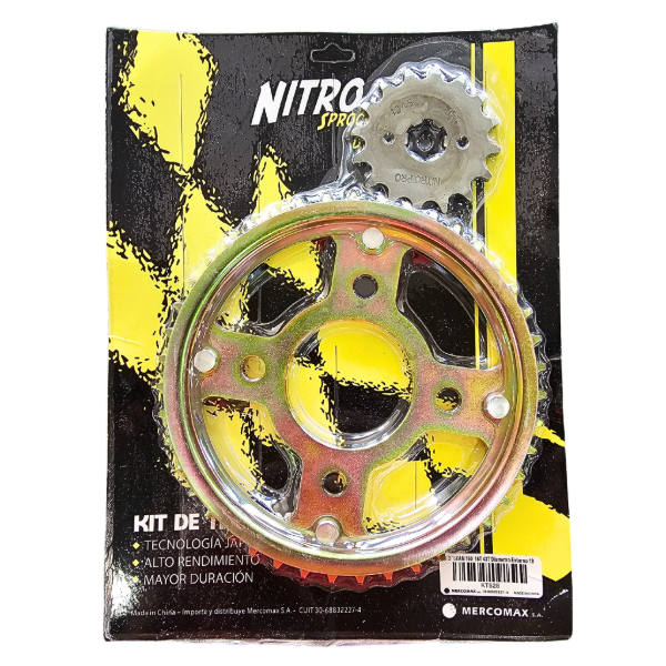 Producto - MOT- KIT CORONA Y PIÑON NITRO TITAN 150 16T 43T
