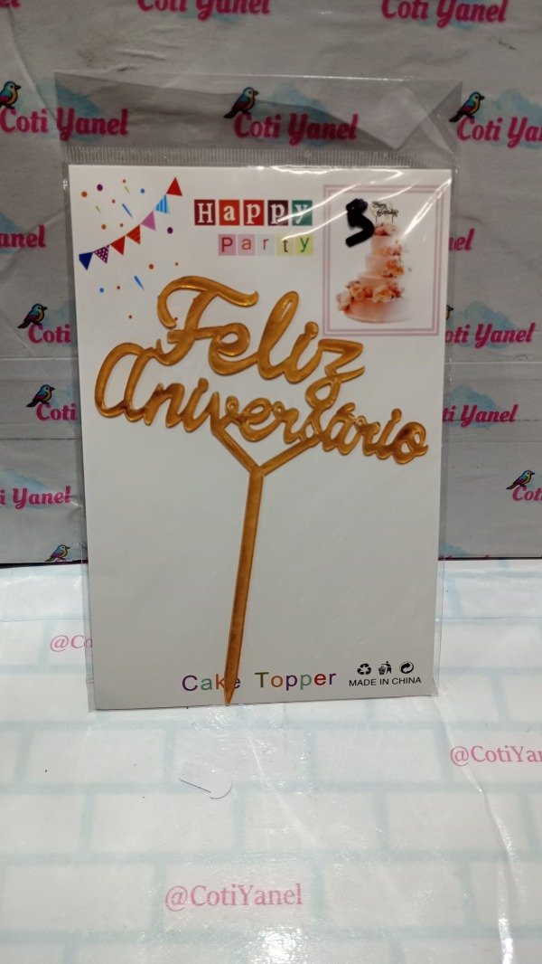 Producto - Topper "Feliz Aniversario" PLASTICO - 5