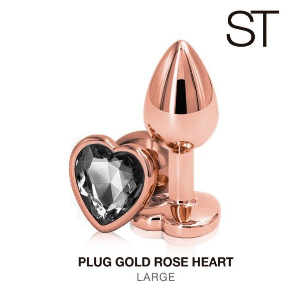 Producto - Plug anal Gold Rose Heart L