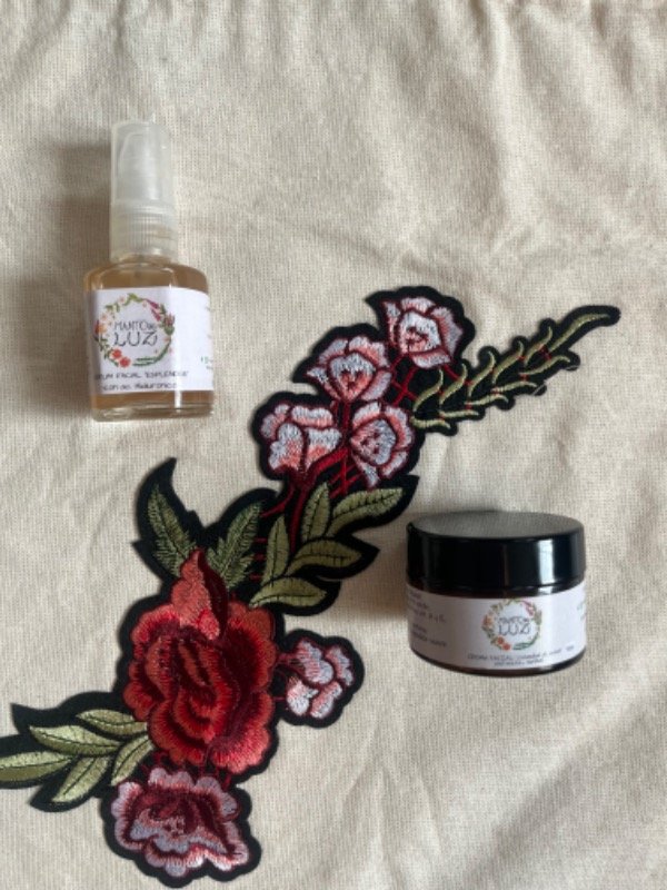 Producto - Kit facial Proage : serum esplendor más crema proage en bolsa de lienzo