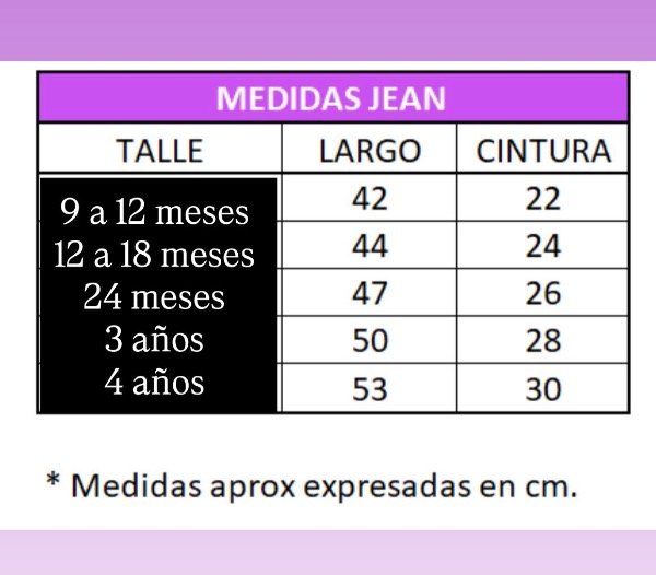 Jeans Sara talles hasta 4 años — imagen 3