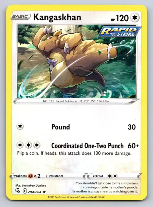 Producto - Kangaskhan 204/264 Rare Fusion Strike Pokemon Near Mint