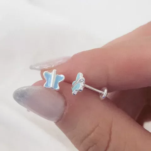 Producto - Aros Mariposa Celeste