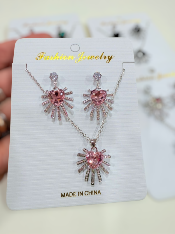 Producto - Set aros + cadenita Rayitos