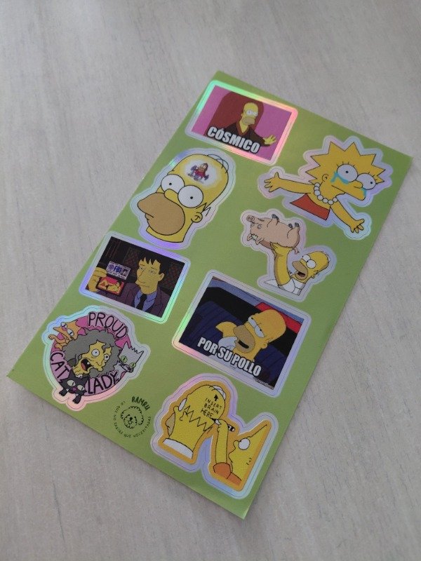 Producto - Planchitas de stickers - Los Simpson #001