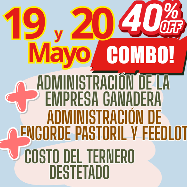 Producto - COMBO 3 CURSOS:Gestión Ganadera + Costo del Ternero + Engorde Pastoril y Feedlot
