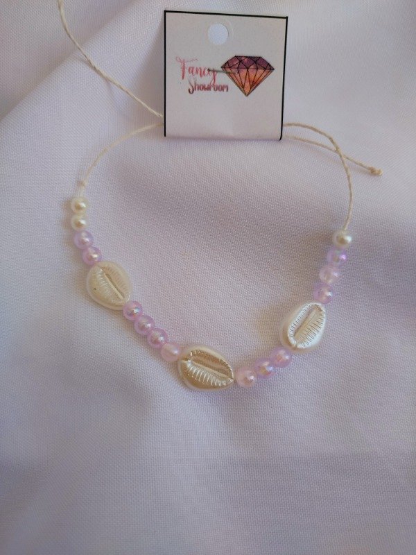 Producto - Tobillera lila caracoles