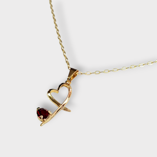 Producto - Cadena Corazon Dorado con Strass