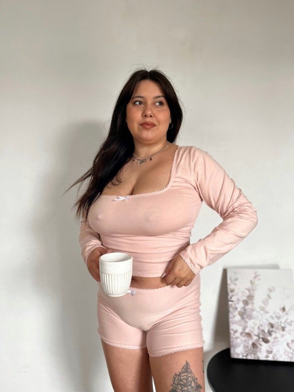 Producto - Pijama Martina algodón rosa