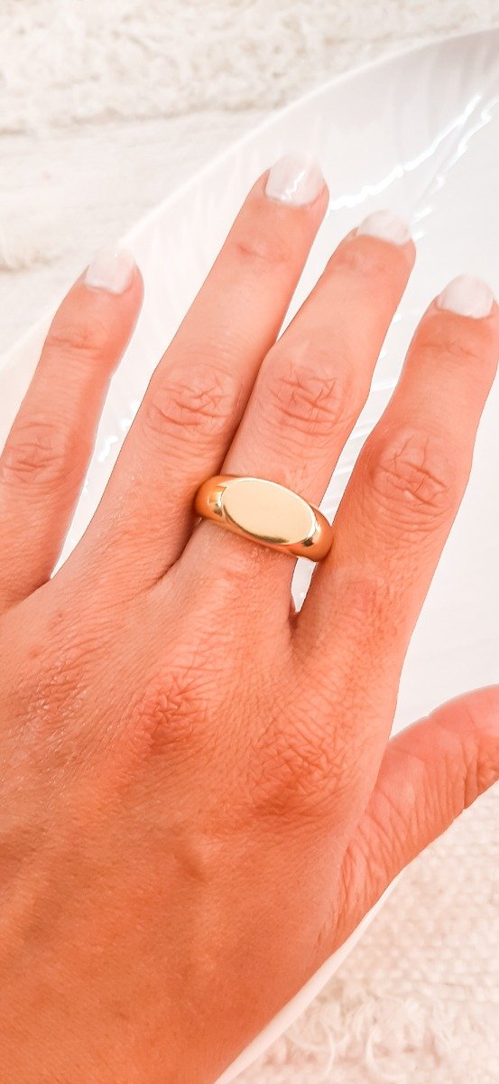Producto - Anillo sello dorado
