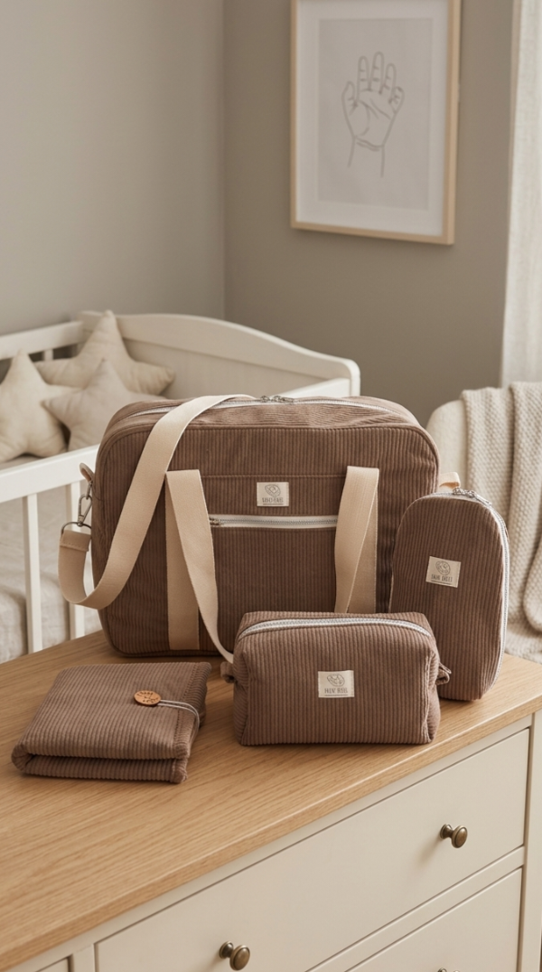 Producto - Kit maternal corderoy khaki