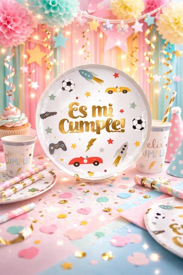 Producto - PLATOS "ES MI CUMPLE" KIDS X10UN.