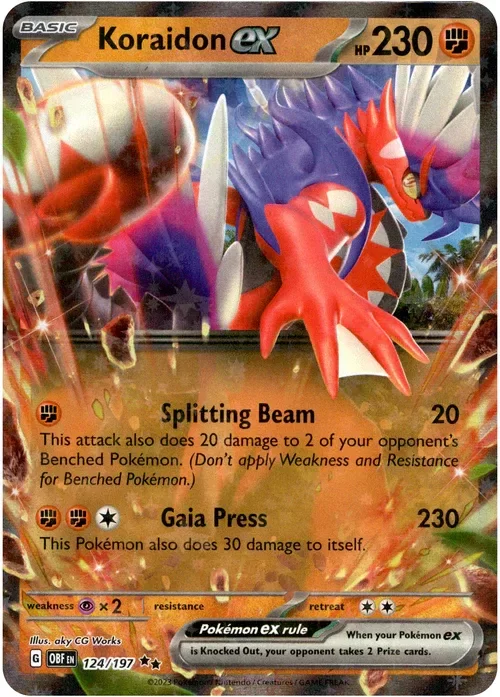 Producto - Koraidon ex - 124/197 - Obsidian Flames - Holo