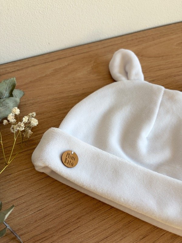 Producto - Gorro Plush Orejas Blanco - 1