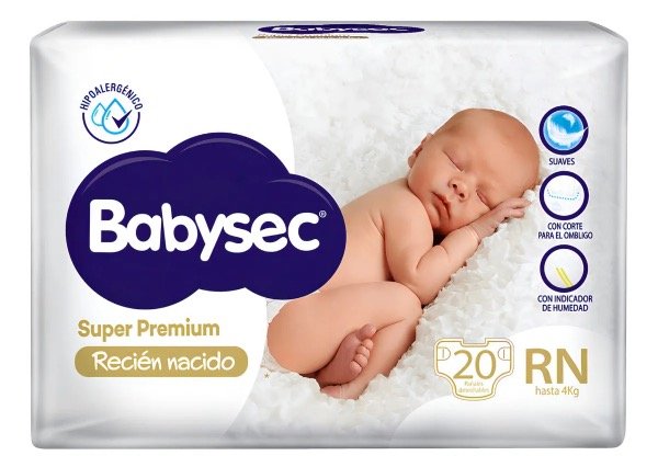 Producto - Pañales Babysec Recien Nacido Corte Umbilical Hasta 4kg Rn 20un