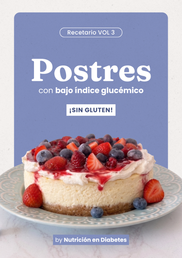 Producto - Recetario POSTRES de bajo índice glucémico y SIN GLUTEN