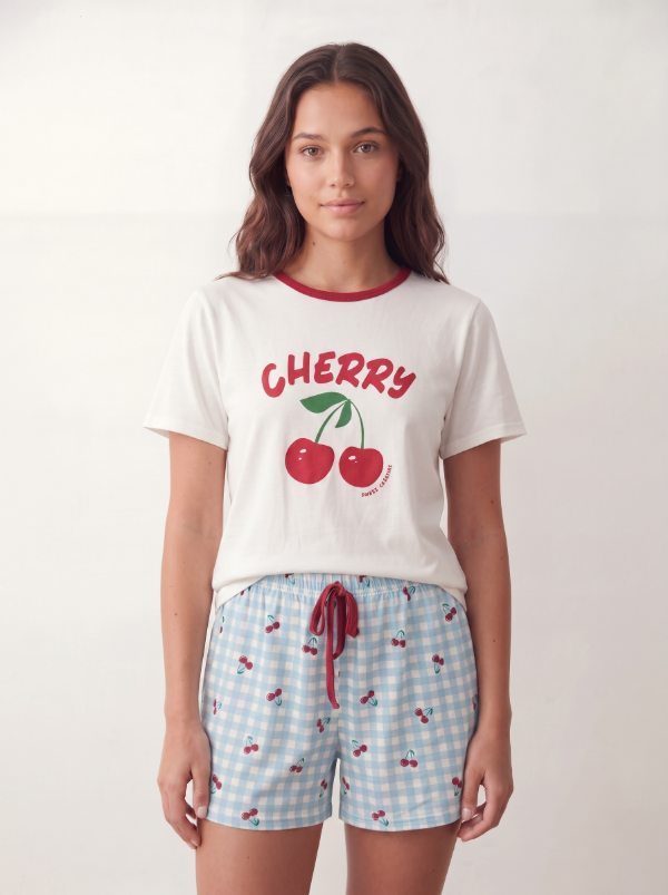 Producto - SWEET CHERRY PIJAMA REMERA M/C Y SHORT - 3