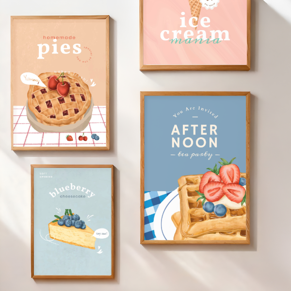 Producto - Set de 3 laminas para cocina, panadería, pastelería - LAM91