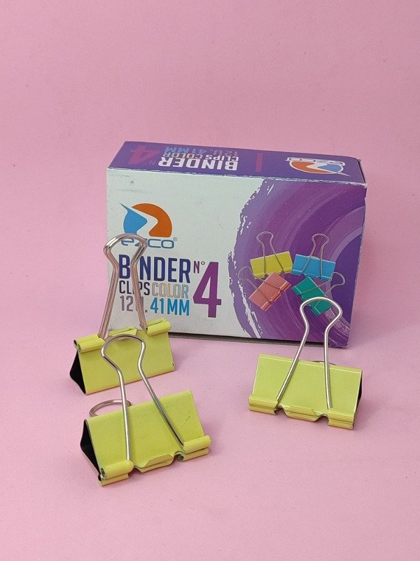 Producto - Sujeta papeles N4 AMARILLO PASTEL