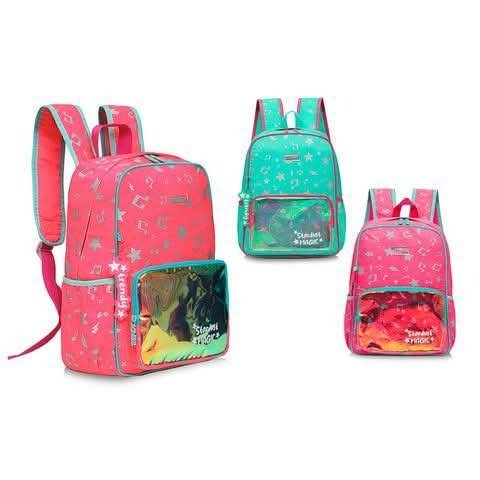 Producto - MOCHILA 15" ESPALDA CON BOLSILLO TORNASOL X UNIDAD COLORES SURTIDOS TRENDY