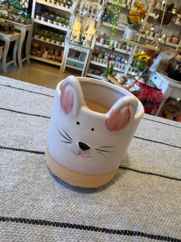 Producto - Maceta conejo blanco 11cm - (Efectivo: 9.200)