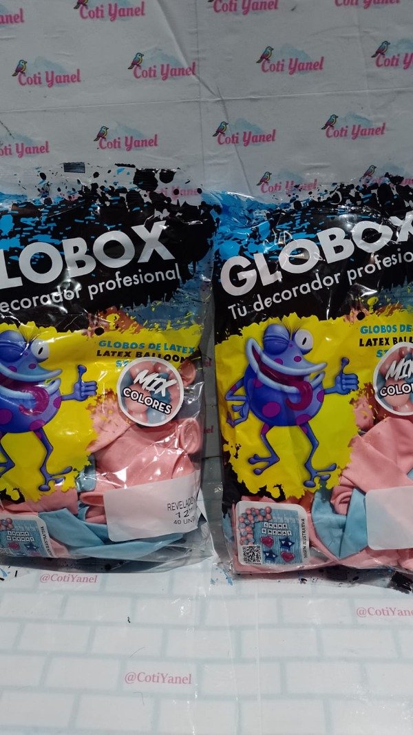 Producto - Globos Globox 12 pulgadas MIX REVELACION DE GENERO X40 UNIDADES