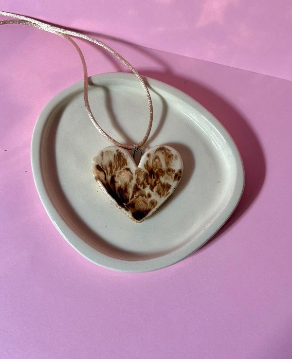 Producto - Corazón Grande BIFAS Encaje Marrón + Jaguar
