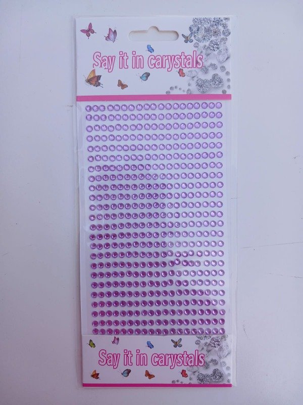 Producto - Cristales Autoadhesivos 456 PCS Lila