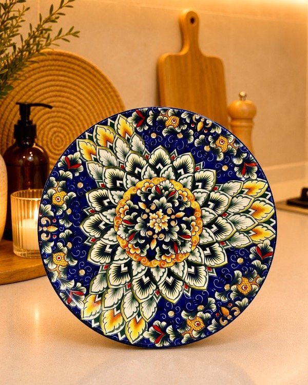 Producto - PLATO 22cm CERÁMICA AZUL