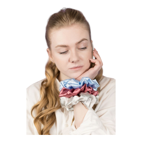 Producto - Scrunchies Standard Raso Box Premiun Set 60 Unidades