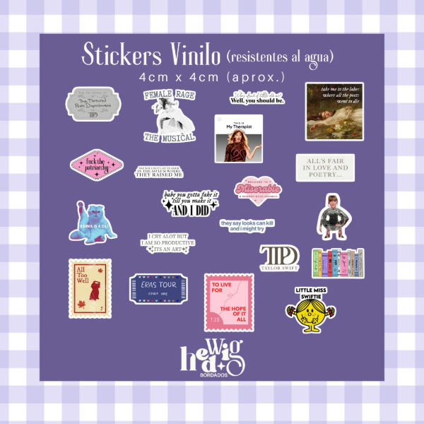 Producto - Pack 20 Stickers Vinilo TAYLOR SWIFT