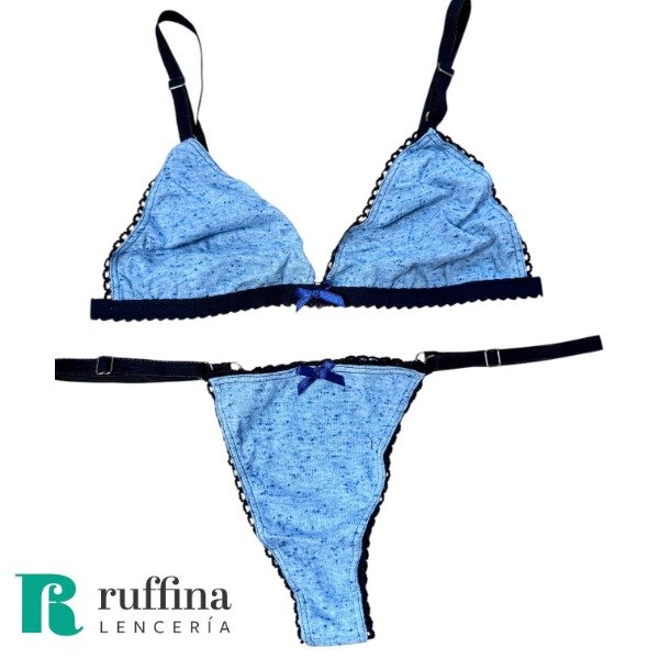 Producto - CONJUNTO CELESTE ALGODON