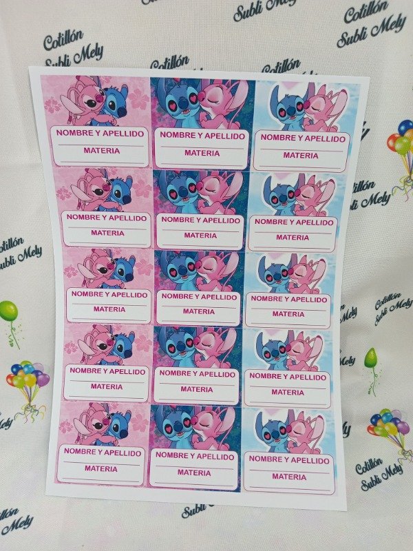 Producto - PLANCHA ESCOLAR PARA CUADERNOS PERSONALIZADA