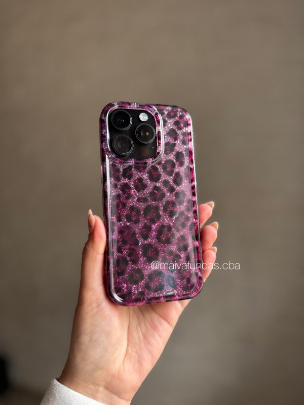 Producto - Case print brillos fucsia iPhone - 1