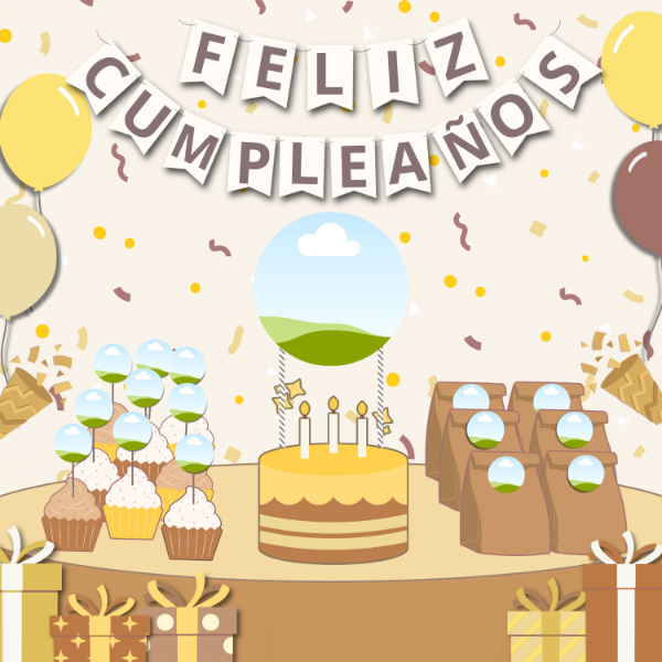 Producto - KIT CUMPLEAÑOS PERSONALIZABLE