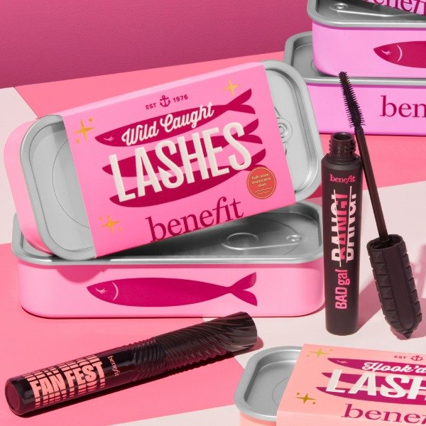 Producto - BENEFIT - WILD CAUGHT LASHES: BAGDAL BANG! + FAN FEST MASCARA + LATA
