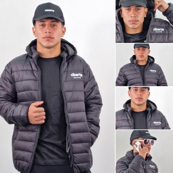 Producto - Campera clasica canelon Cibarta Equipo Negra Modelo clasico