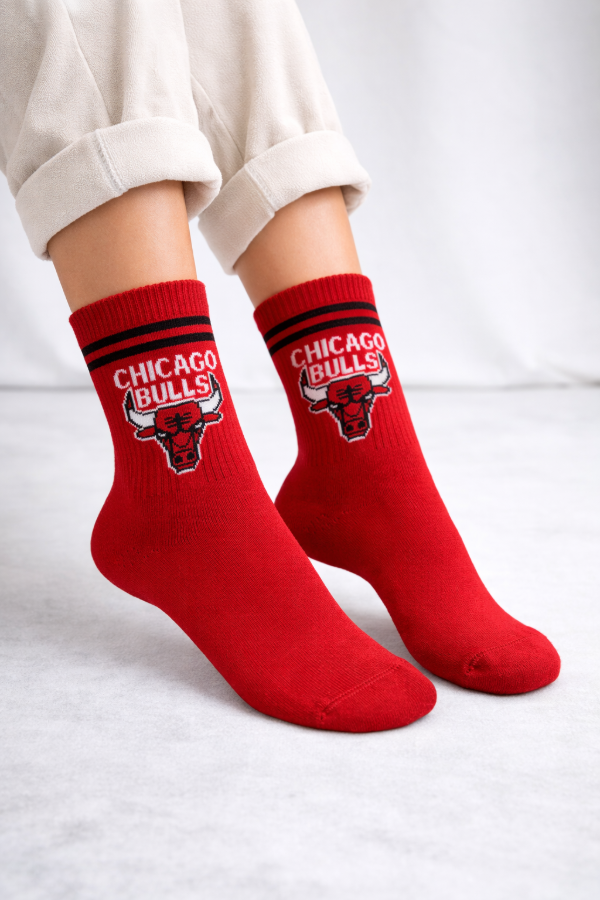 Producto - MEDIAS ALGODÓN CHICAGO BULLS ROJO
