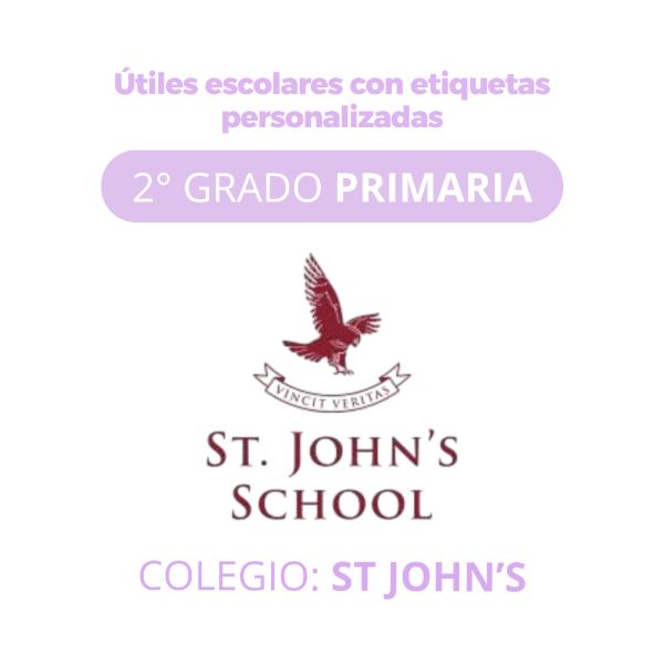 Producto - Caja Escolar - Colegio St Johns - 2DO Grado PRIMARIA