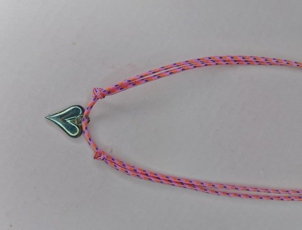 Producto - Collar cordón dije corazón acero