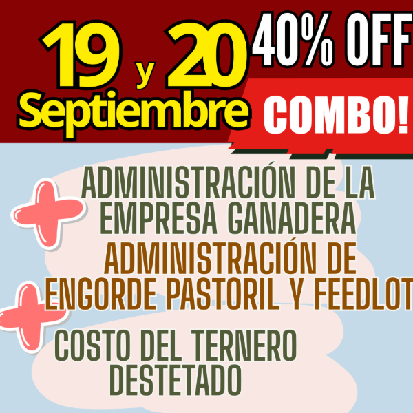 Producto - COMBO 3 CURSOS:Gestión Ganadera + Costo del Ternero + Engorde Pastoril y Feedlot - 0