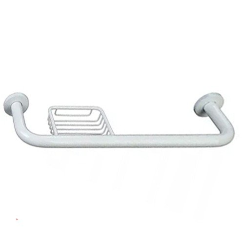 Producto - AGARRADERA RECTA C/JABONERA BLANCO 45CM  - 2163