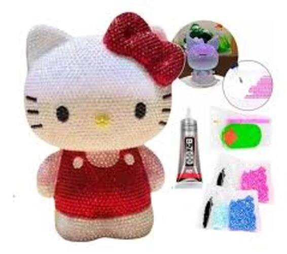 Producto - DIAMOND PAINTING ALCANCIA 10CM HELLO KITTY 2