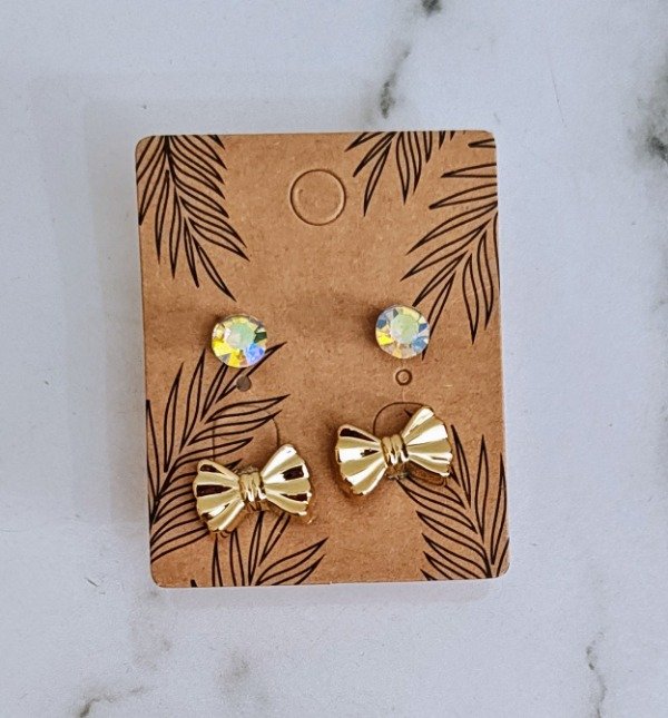 Producto - Combo Moños y Cubik Tornasol dorado