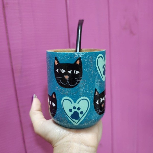 Producto - MATE ANIMALOVER BLACK CAT