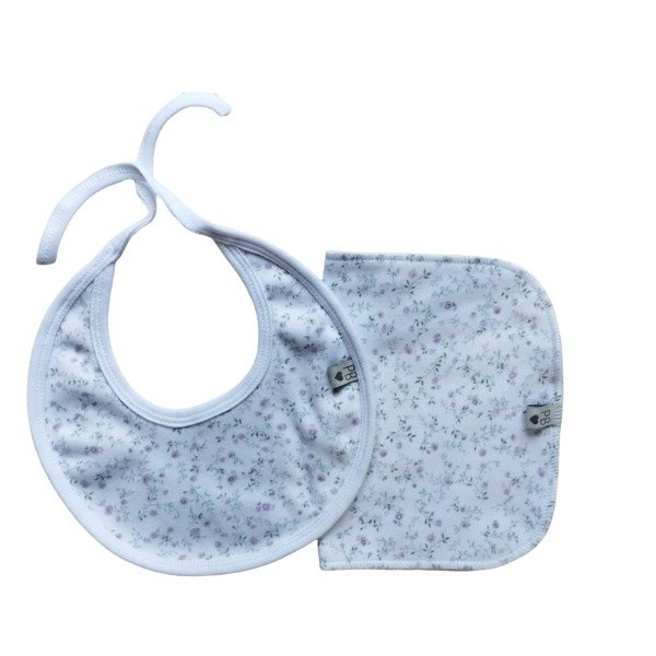 Producto - Babita y babero florcita lila