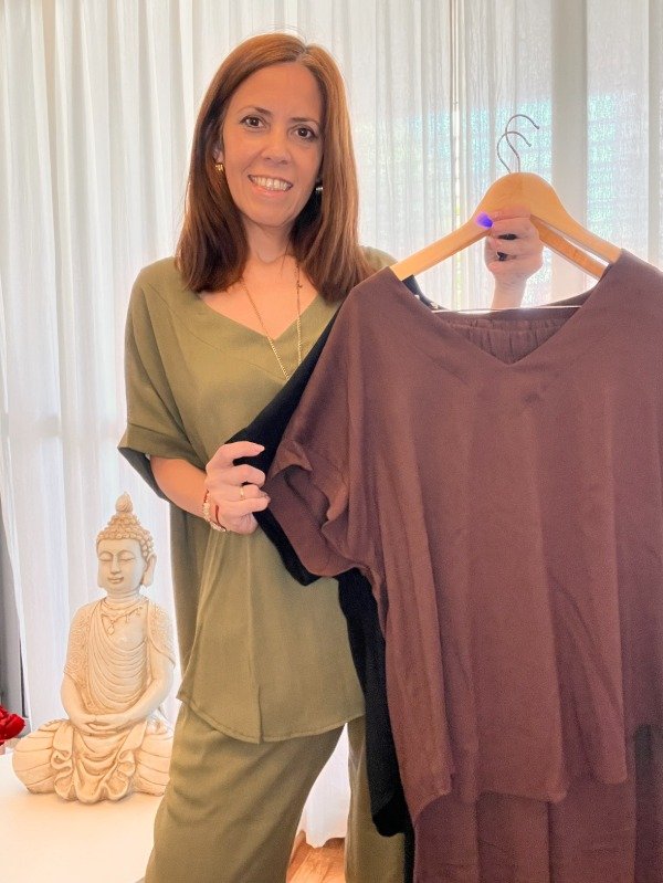 Producto - Conjunto Lino Elastizado 130 cm Contorno Amplios - Ver 3 Colores